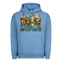 Pigment Pebble Blue moody before coffee longhaired cow coffee Urban Hoodie - Jasminsmagicworld