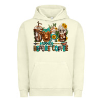 Pigment Pistachio moody before coffee longhaired cow coffee Urban Hoodie - Jasminsmagicworld