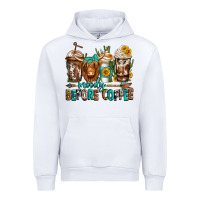 White moody before coffee longhaired cow coffee Urban Hoodie - Jasminsmagicworld
