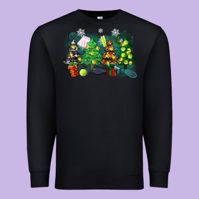 Premium Sweatshirt christmas trees with tennis
