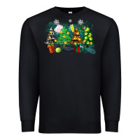 Black christmas trees with tennis Premium Sweatshirt - Zillion Design Studio