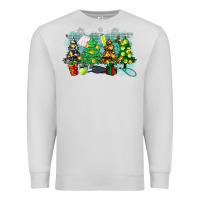 Dove Grey christmas trees with tennis Premium Sweatshirt - Zillion Design Studio