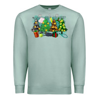 Seafoam christmas trees with tennis Premium Sweatshirt - Zillion Design Studio