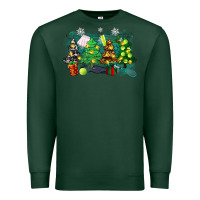 Sports Green christmas trees with tennis Premium Sweatshirt - Zillion Design Studio
