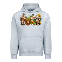 Heather Grey longhaired cow coffee Urban Hoodie - Jasminsmagicworld