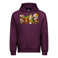 Mauve Wine longhaired cow coffee Urban Hoodie - Jasminsmagicworld