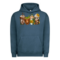 Pigment Midnight Navy longhaired cow coffee Urban Hoodie - Jasminsmagicworld