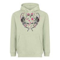 Matcha valentines day skeleton Heavyweight Hoodie - MaliasSmallBusiness