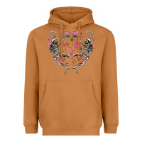 Meerkat valentines day skeleton Heavyweight Hoodie - MaliasSmallBusiness