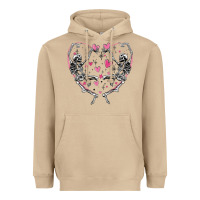 Mushroom valentines day skeleton Heavyweight Hoodie - MaliasSmallBusiness