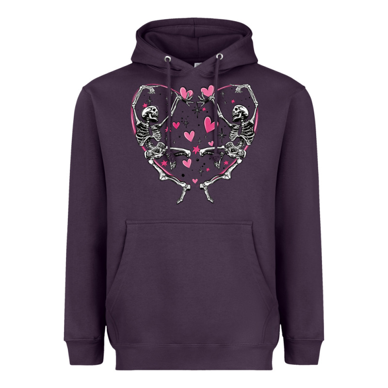Valentines Day Skeleton Heavyweight Hoodie by MaliasSmallBusiness | Teevron