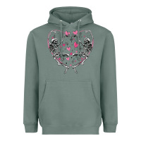 Sage valentines day skeleton Heavyweight Hoodie - MaliasSmallBusiness