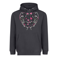Smoke valentines day skeleton Heavyweight Hoodie - MaliasSmallBusiness