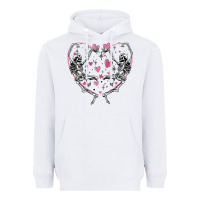 White valentines day skeleton Heavyweight Hoodie - MaliasSmallBusiness