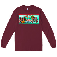 Burgundy flamingo mom license plate Long Sleeve Tee - BarkalooDesign