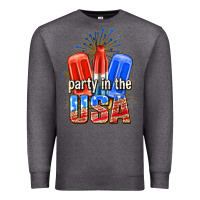 Charcoal Heather party in the usa popsicles billie wilder Premium Sweatshirt - texasbilliewilder