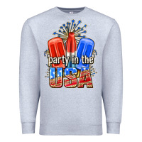Heather Grey party in the usa popsicles billie wilder Premium Sweatshirt - texasbilliewilder