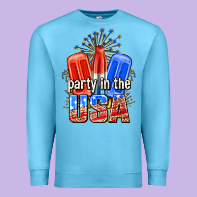 Premium Sweatshirt party in the usa popsicles billie wilder