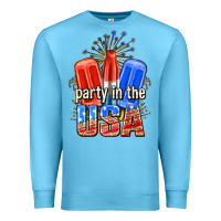 Ocean Blue party in the usa popsicles billie wilder Premium Sweatshirt - texasbilliewilder