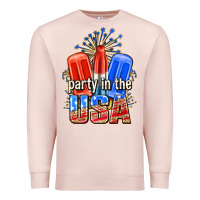 Pale Pink party in the usa popsicles billie wilder Premium Sweatshirt - texasbilliewilder