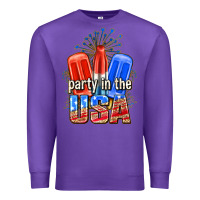 Purple party in the usa popsicles billie wilder Premium Sweatshirt - texasbilliewilder