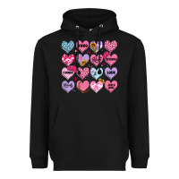 Black valentines candy hearts Heavyweight Hoodie - MaliasSmallBusiness