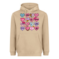 Mushroom valentines candy hearts Heavyweight Hoodie - MaliasSmallBusiness