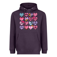 Plum valentines candy hearts Heavyweight Hoodie - MaliasSmallBusiness