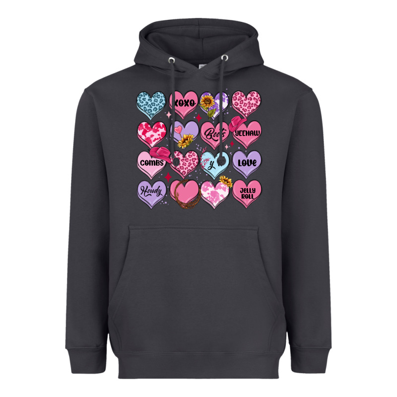 Valentines Candy Hearts Heavyweight Hoodie by MaliasSmallBusiness | Teevron