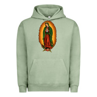 Pigment Oil Green our lady of Guadalupe Urban Hoodie - JahusDesignShop