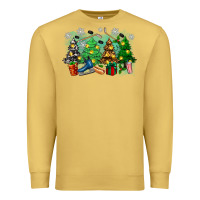 Antique Gold christmas trees with hockey Premium Sweatshirt - Zillion Design Studio