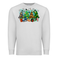 Dove Grey christmas trees with hockey Premium Sweatshirt - Zillion Design Studio