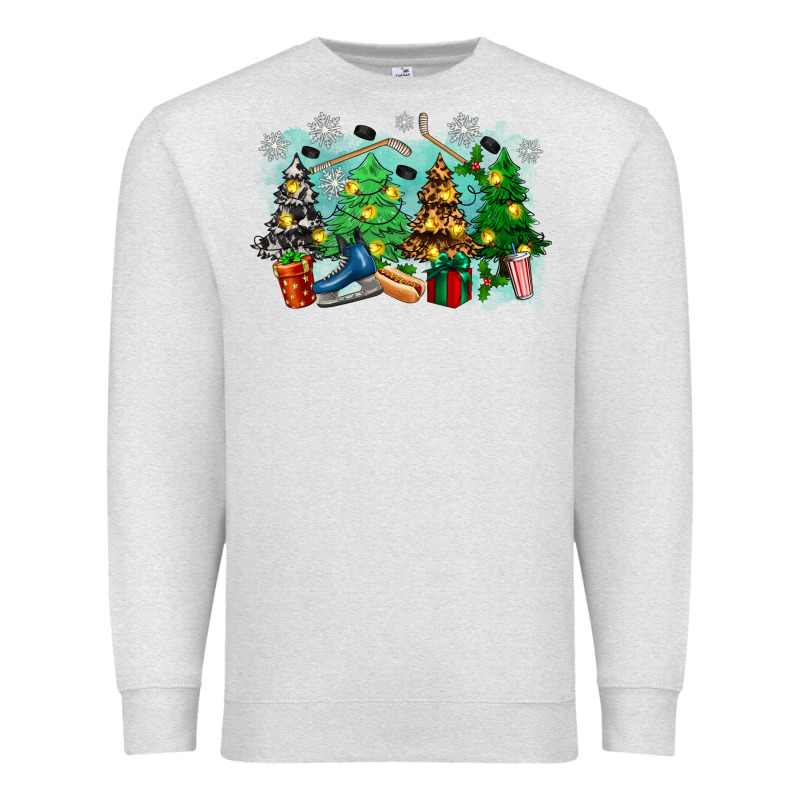 Christmas Trees With Hockey Premium Sweatshirt by Zillion Design Studio | Teevron