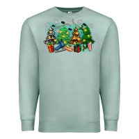 Seafoam christmas trees with hockey Premium Sweatshirt - Zillion Design Studio