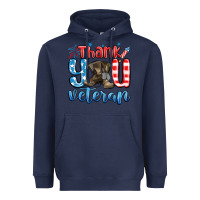 Navy thank you veteran Heavyweight Hoodie - MaliasSmallBusiness