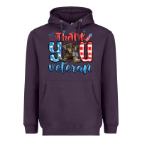 Plum thank you veteran Heavyweight Hoodie - MaliasSmallBusiness