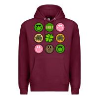 Burgundy st patrick s day Premium Hoodie - Artiststas