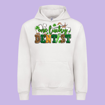 St Patricks Day One Lucky Dentist Urban Hoodie Designed By Adodesignshop