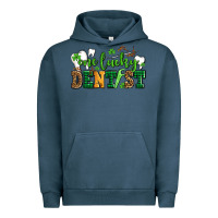 Pigment Midnight Navy st patricks day one lucky dentist Urban Hoodie - AdoDesignShop