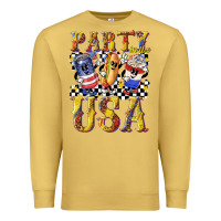 Antique Gold party in the usa with leopard Premium Sweatshirt - texasbilliewilder