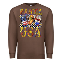 Chestnut party in the usa with leopard Premium Sweatshirt - texasbilliewilder