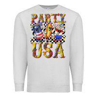 Dove Grey party in the usa with leopard Premium Sweatshirt - texasbilliewilder