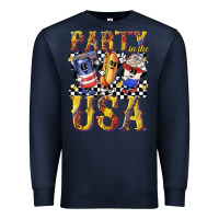Navy party in the usa with leopard Premium Sweatshirt - texasbilliewilder