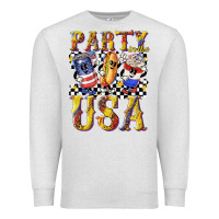 Party In The Usa With Leopard Premium Sweatshirt | Teevron