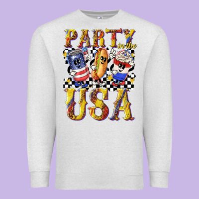 Premium Sweatshirt party in the usa with leopard