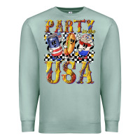 Seafoam party in the usa with leopard Premium Sweatshirt - texasbilliewilder