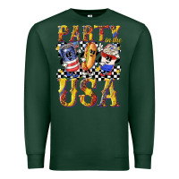 Sports Green party in the usa with leopard Premium Sweatshirt - texasbilliewilder