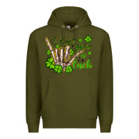 Army Green i don t give a luck Premium Hoodie - Artiststas