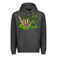 Charcoal Heather i don t give a luck Premium Hoodie - Artiststas