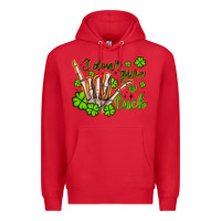 Red i don t give a luck Premium Hoodie - Artiststas